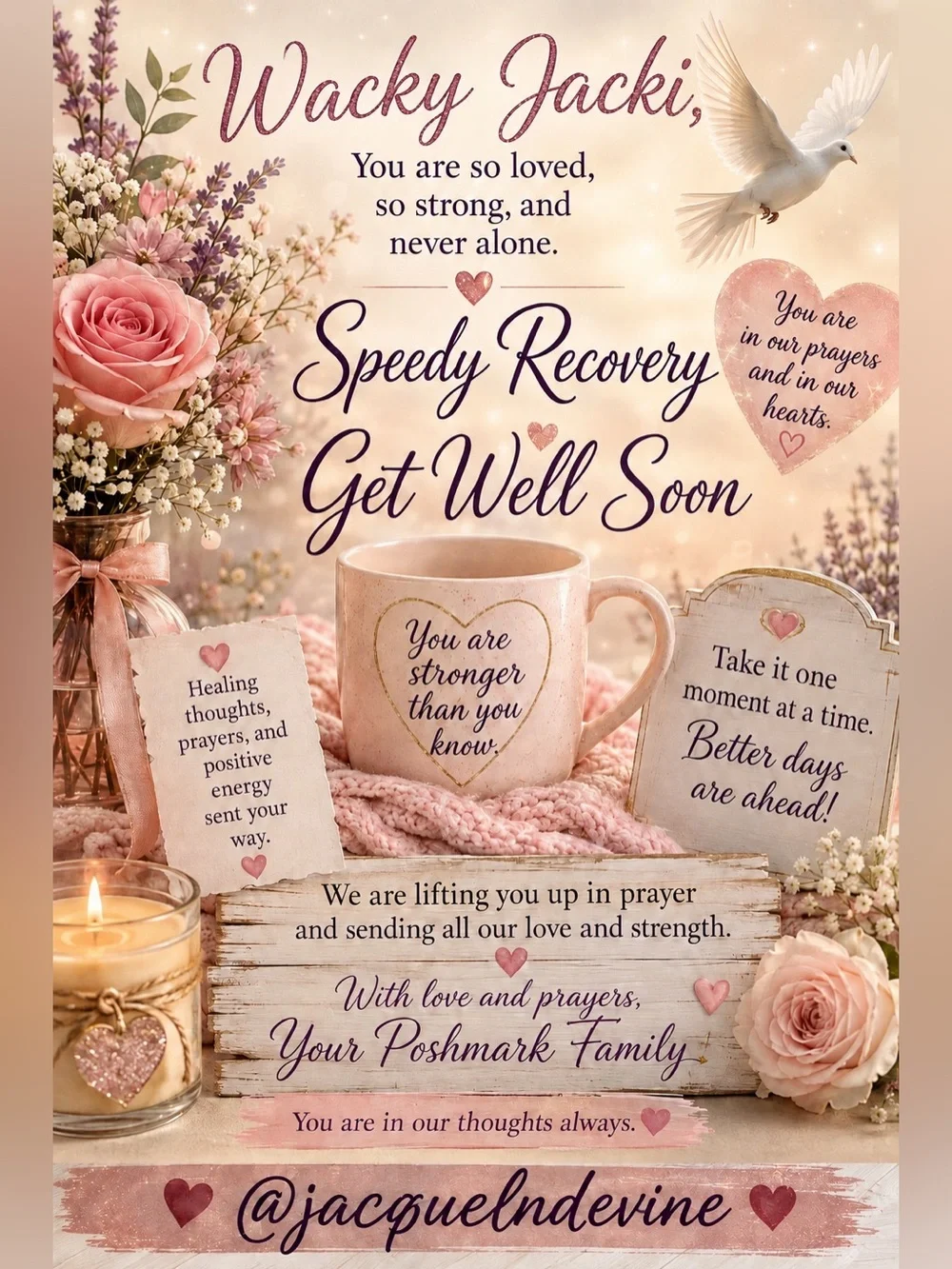 Get Well Soon @Jacquelyndevine Praying for a Speedy Recovery ❤️‍🩹